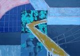 Train Ride by Rebecca Turk-Richards, Painting, Oil on Board